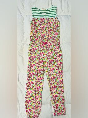 Mini Boden floral jumpsuit with striped bodice sz 5-6 years